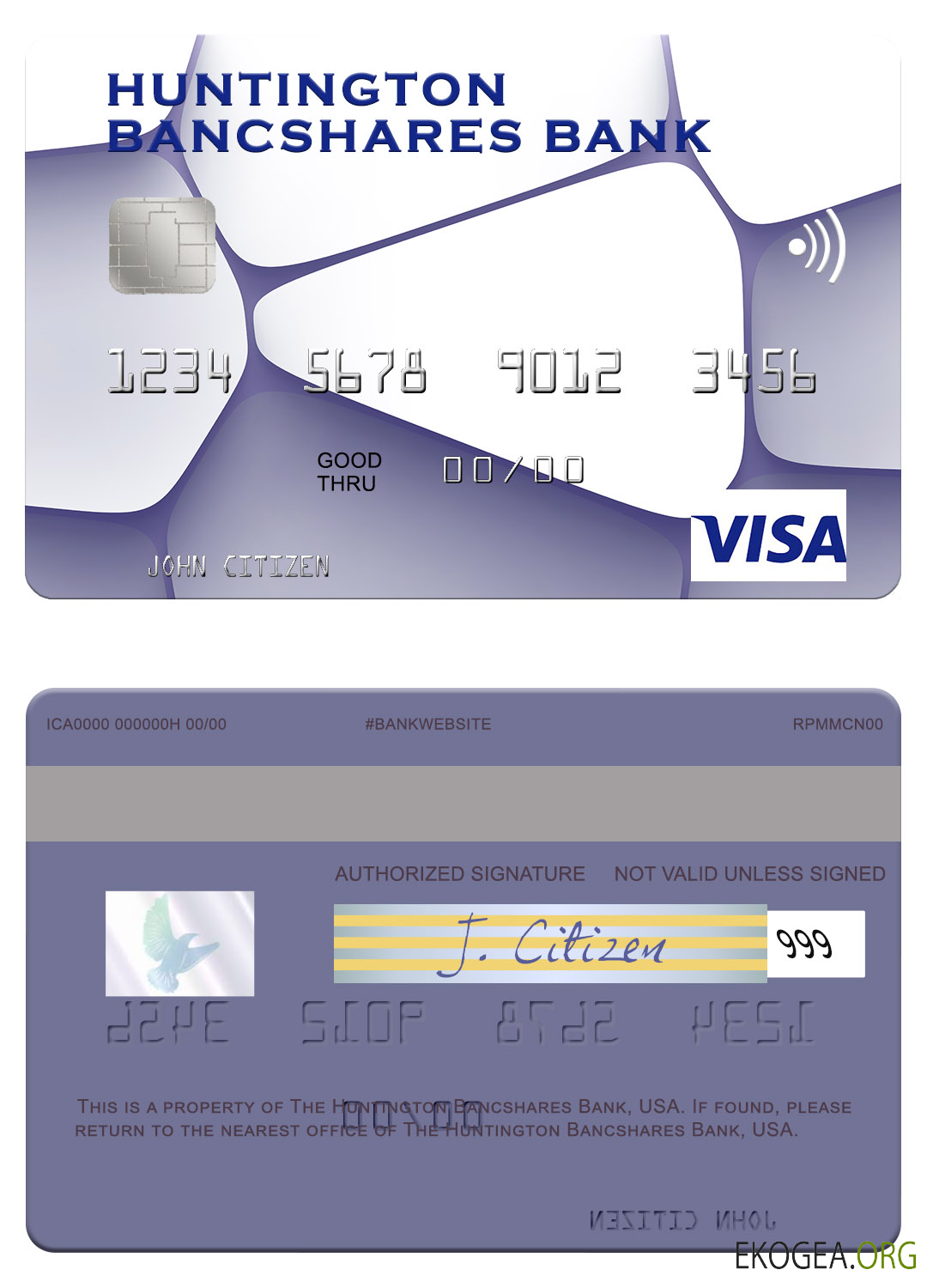 Carte visa USA Huntington Bancshares Bank